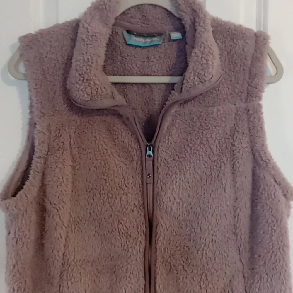 Free Country Taupe Sherpa Vest - Picture 2 of 5